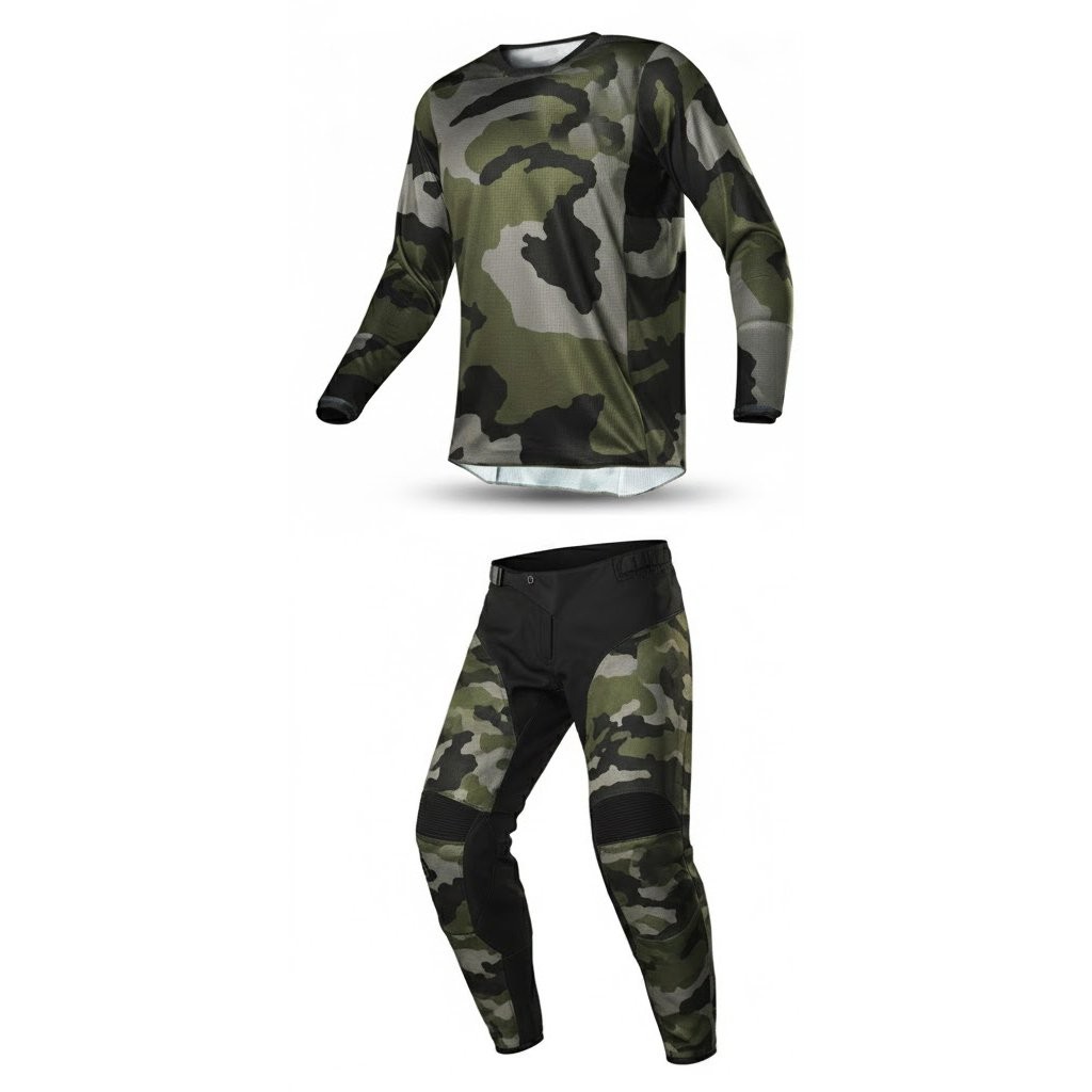 Onyx EVO Green Black Camo MX Racing Gear Set